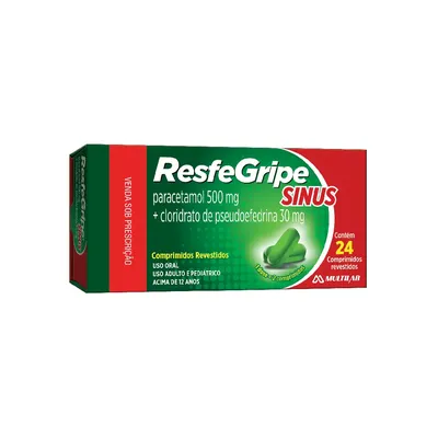 RESFEGRIPE SINUS 500MG 24CP