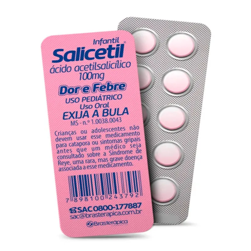 SALICETIL 100 MG INF C/ 10 CP