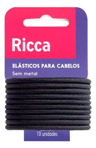 ELASTICO P/ CABELOS RICCA SEM METAL 3MM