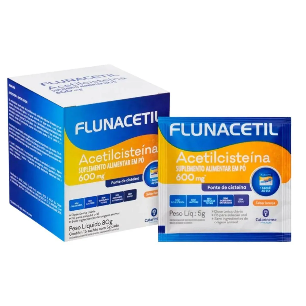 FLUNACETIL 600MG 16 SACHES 5G