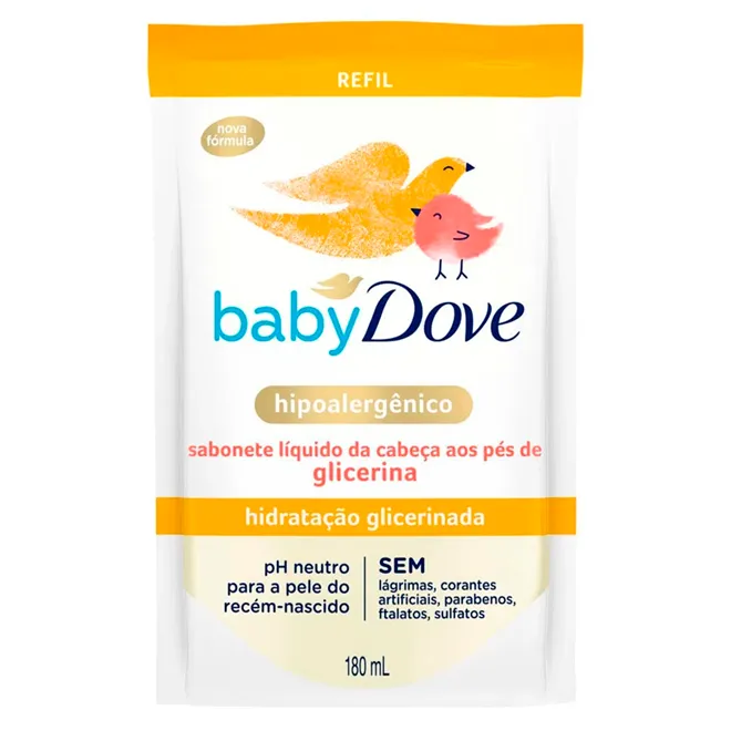SAB LIQ BABY DOVE GLICERINA REFIL 180ML