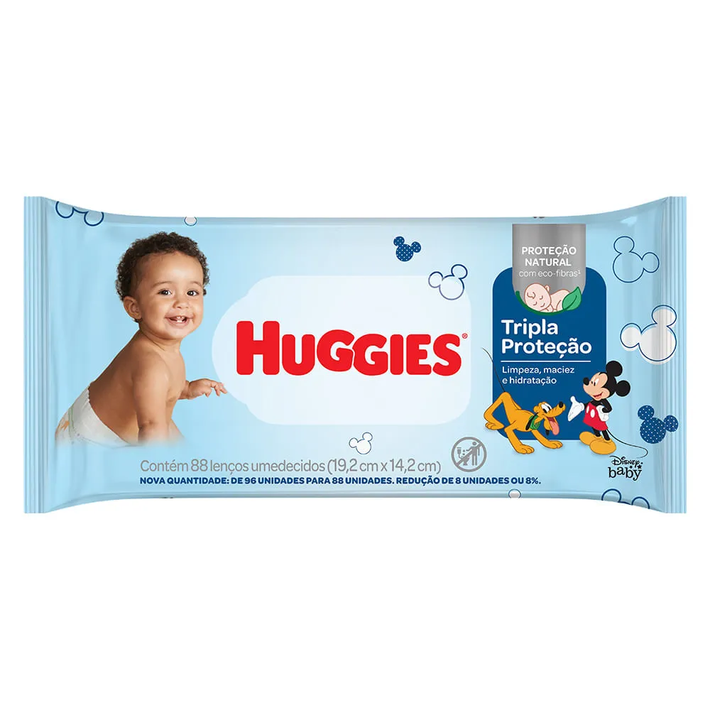 TOALHAS UMEDECIDAS HUGGIES AZUL 88UN