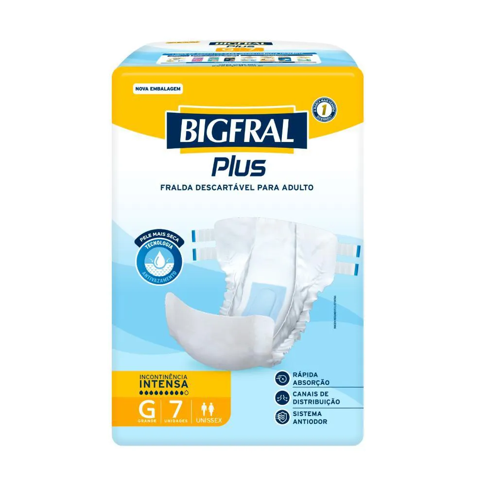 FRALDA BIGFRAL PLUS ADULTO G 7UN