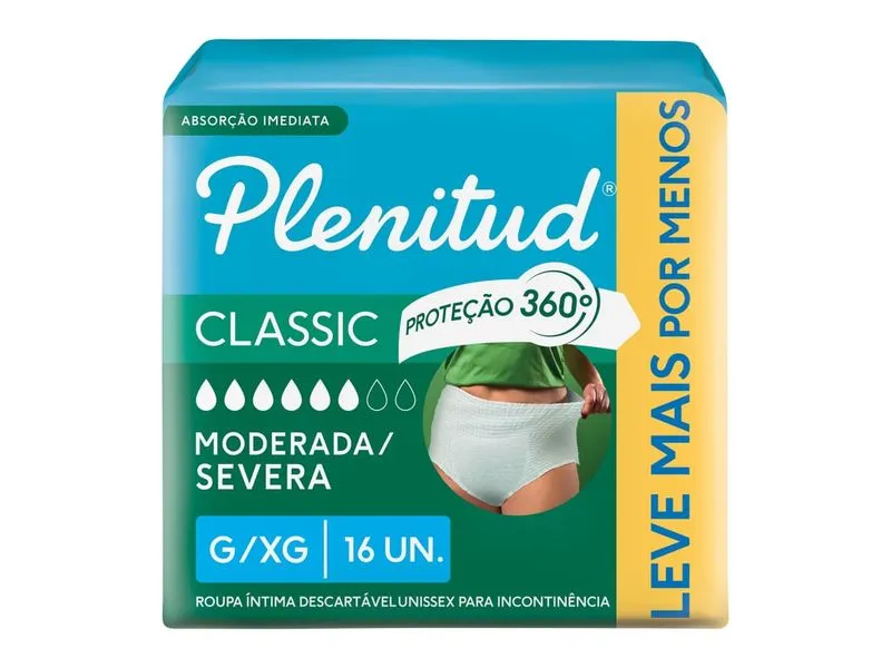 FRALDA PLENITUD CLASSIC G/XG 16U
