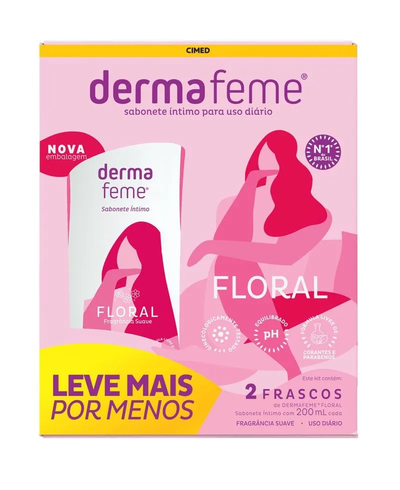 KIT SAB LIQ INTIMO DERMAFEME FLORA 2UN
