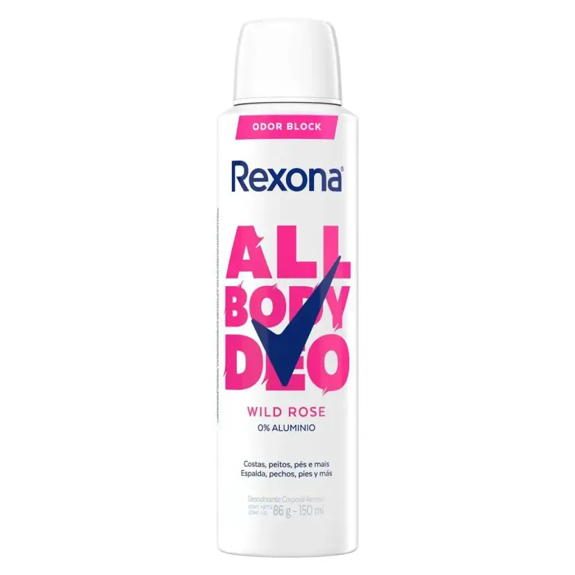 DESOD REXONA AERO ALL BODY DEO WILD ROSE 150ML