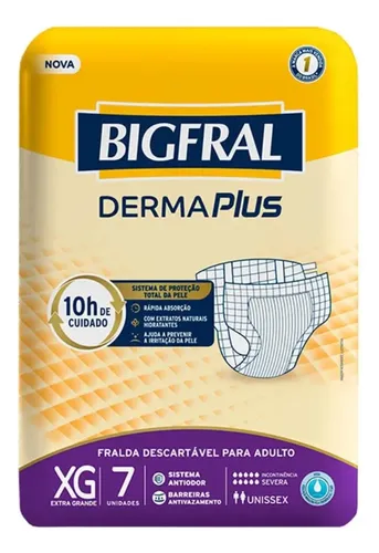 FRALDA BIGFRAL DERMA PLUS XG 7UN