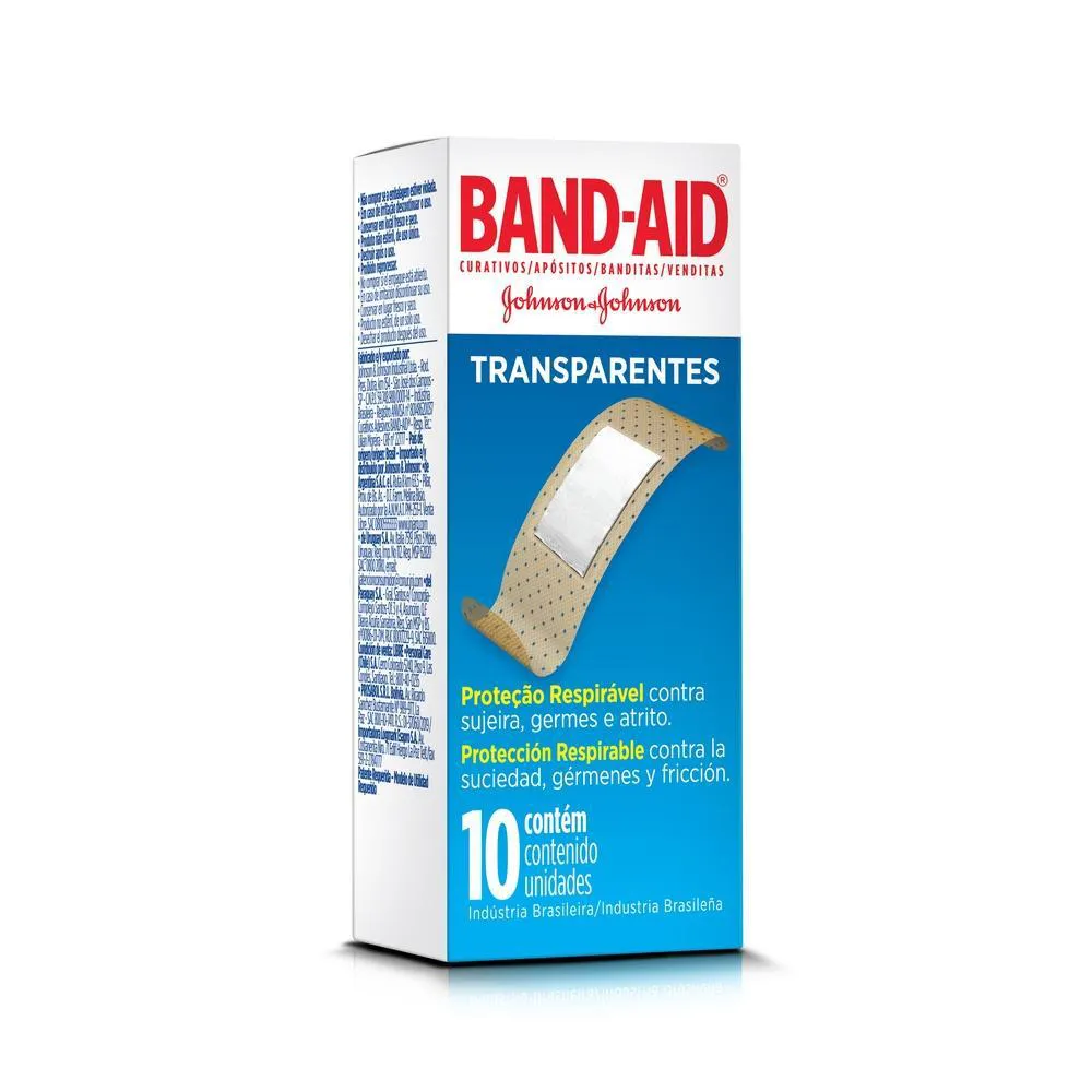 CURATIVO BAND-AID TRANSP 10UN
