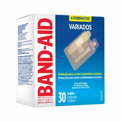 CURATIVO BAND-AID VARIADOS 30UN