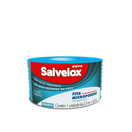FITA MICROPORE SALVELOX BRANCA 2,5X4,5CM