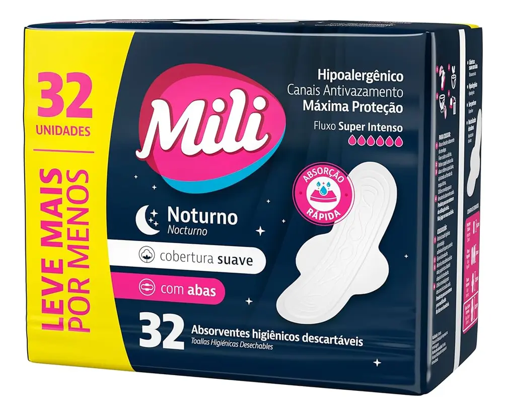 ABS MILI NOTURNO SUAVE C/ABAS 32UN