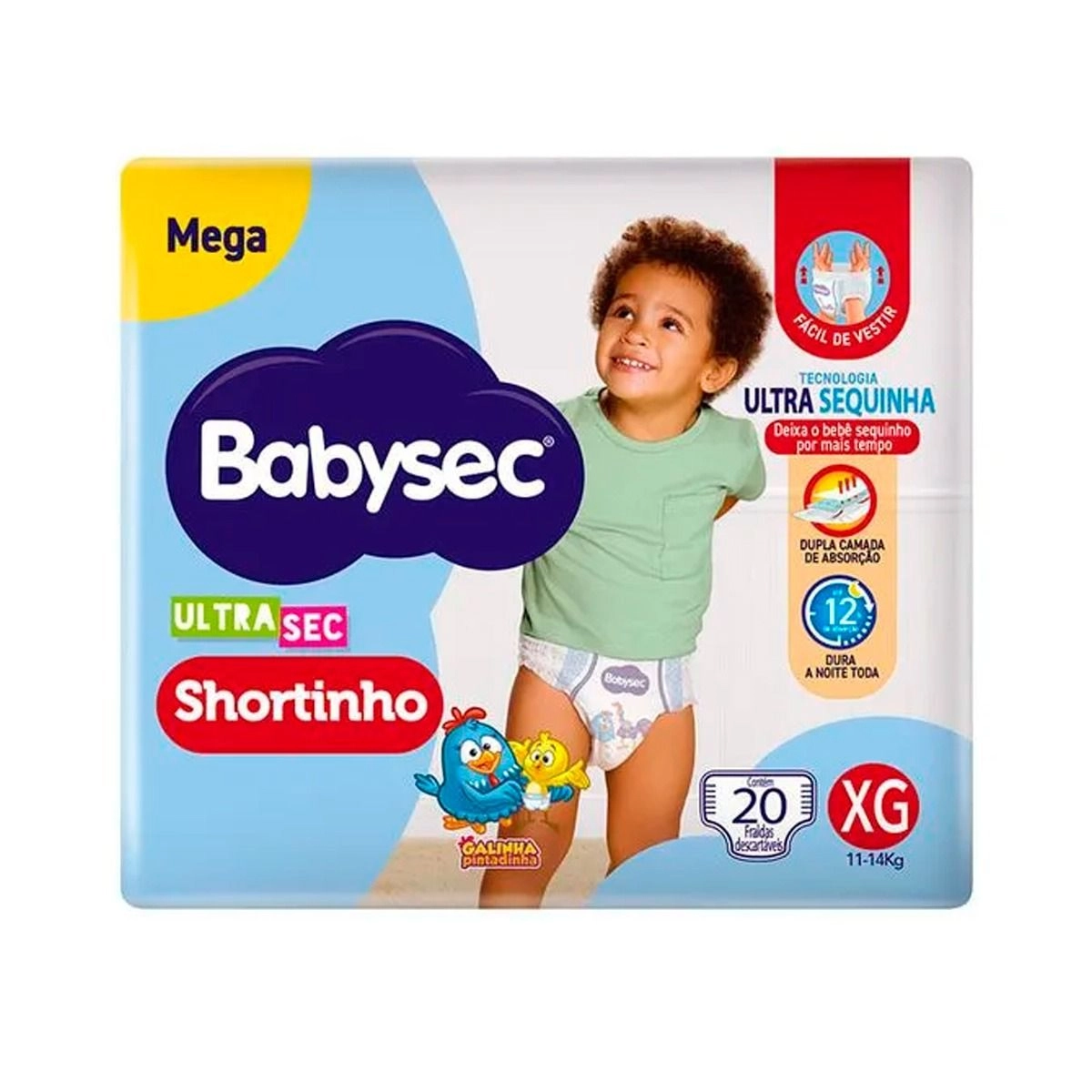 FRALDA BABYSEC SHORT XG 20UN