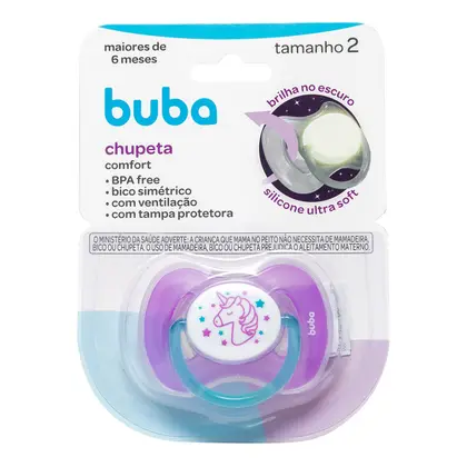 CHUPETA BUBA TAM.2 NOTURNA UNICORNIO