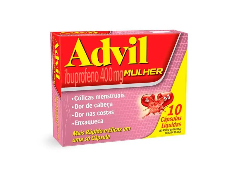 ADVIL MULHER 400MG 10 CAPS