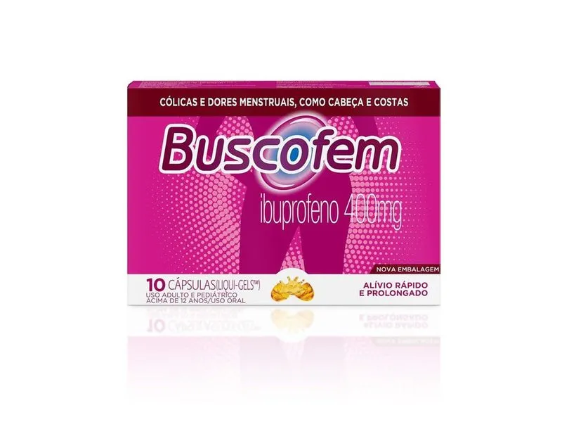 BUSCOFEM 400 MG C/ 10 CAP GEL