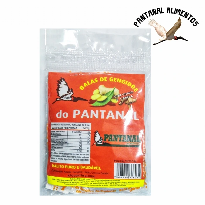 BALA DE GENGIBRE COM LARANJA