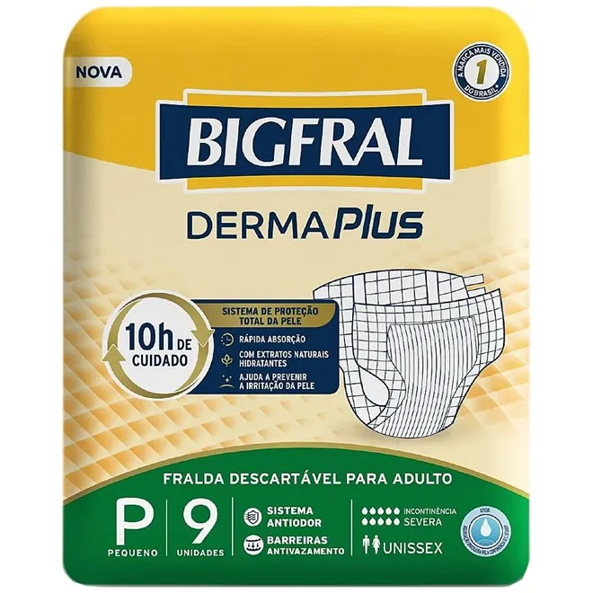 FRALDA BIGFRAL DERMA PLUS P 9UN