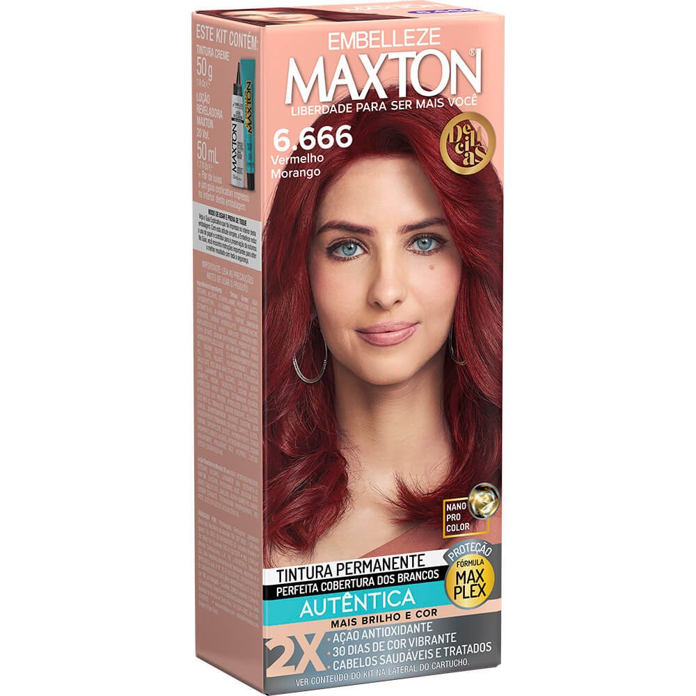 TINTA MAXTON 6.666 VERMELHO MORANGO