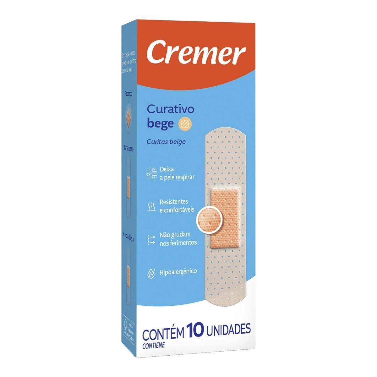 CURATIVO CREMER BEGE C/10UN