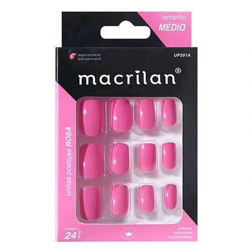 KIT UNHAS POSTICAS ROSA