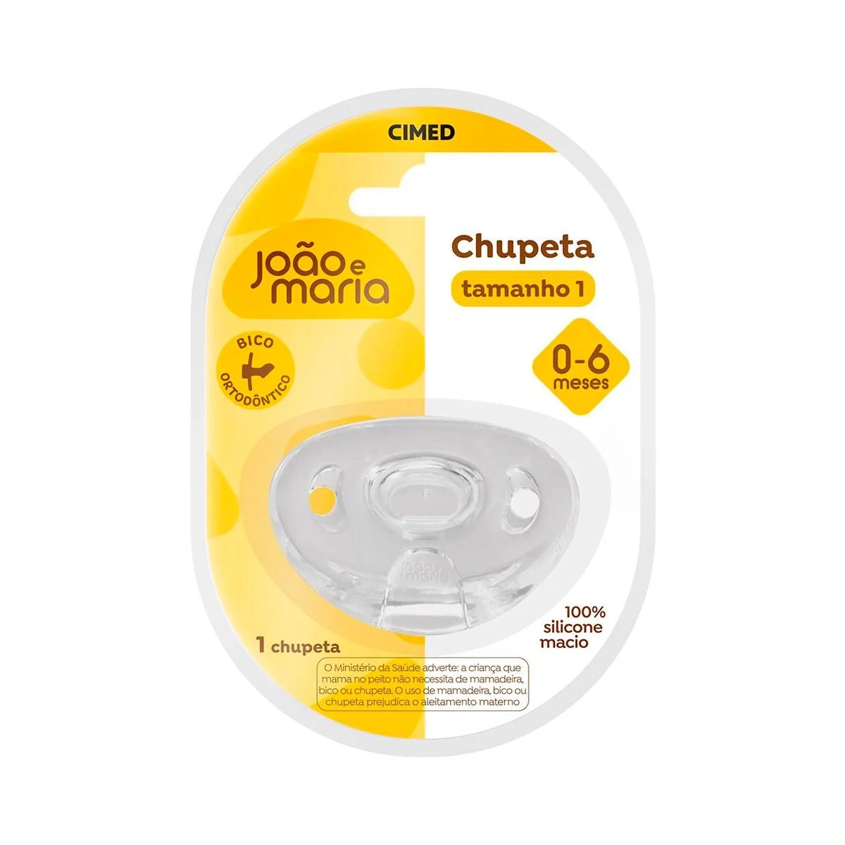 CHUPETA JOAO E MARIA ORTO SILICONE TAM 1