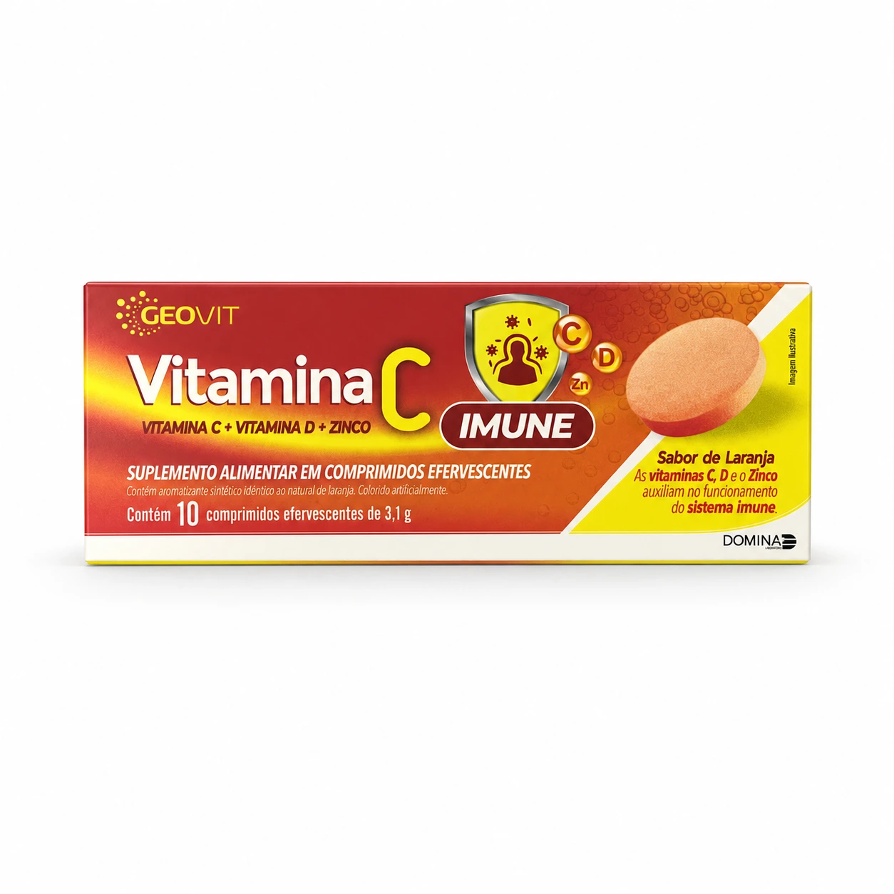 VITAMINA C + D + ZINCO 1G 10CPS EFERVESC