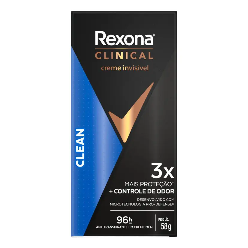 DESOD CREME REXONA CLINICAL CLEAN 58G