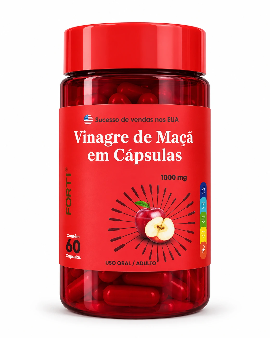 VINAGRE DE MACA 1000MG 60CPS
