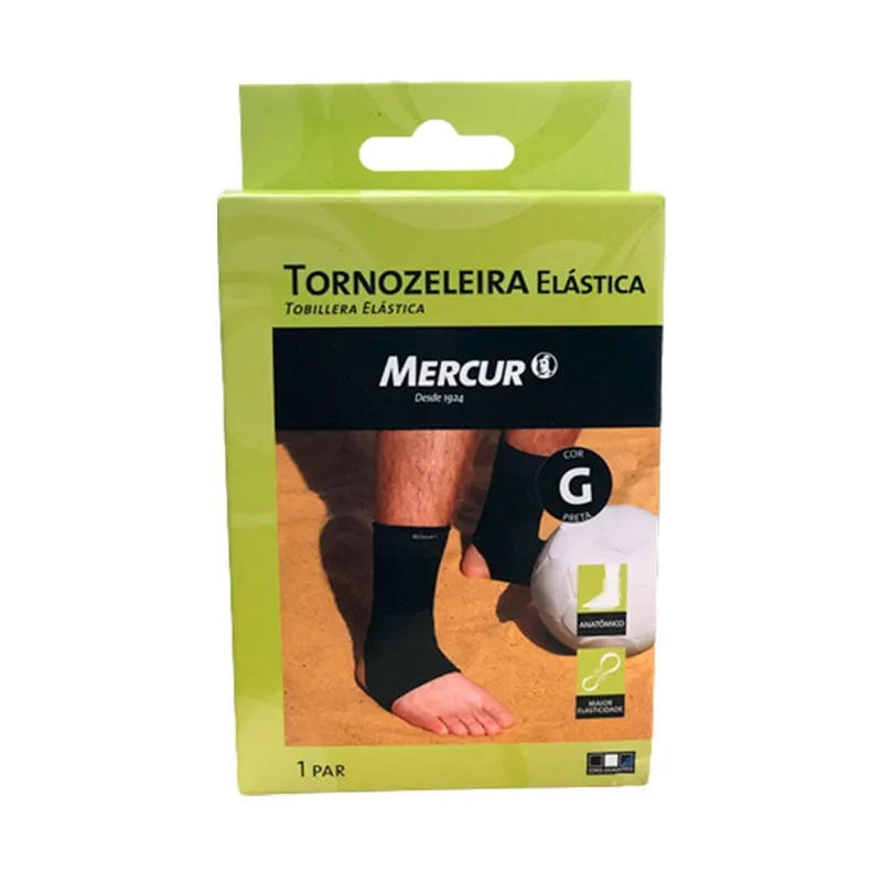 TORNOZELEIRA ELASTICA PRETA G