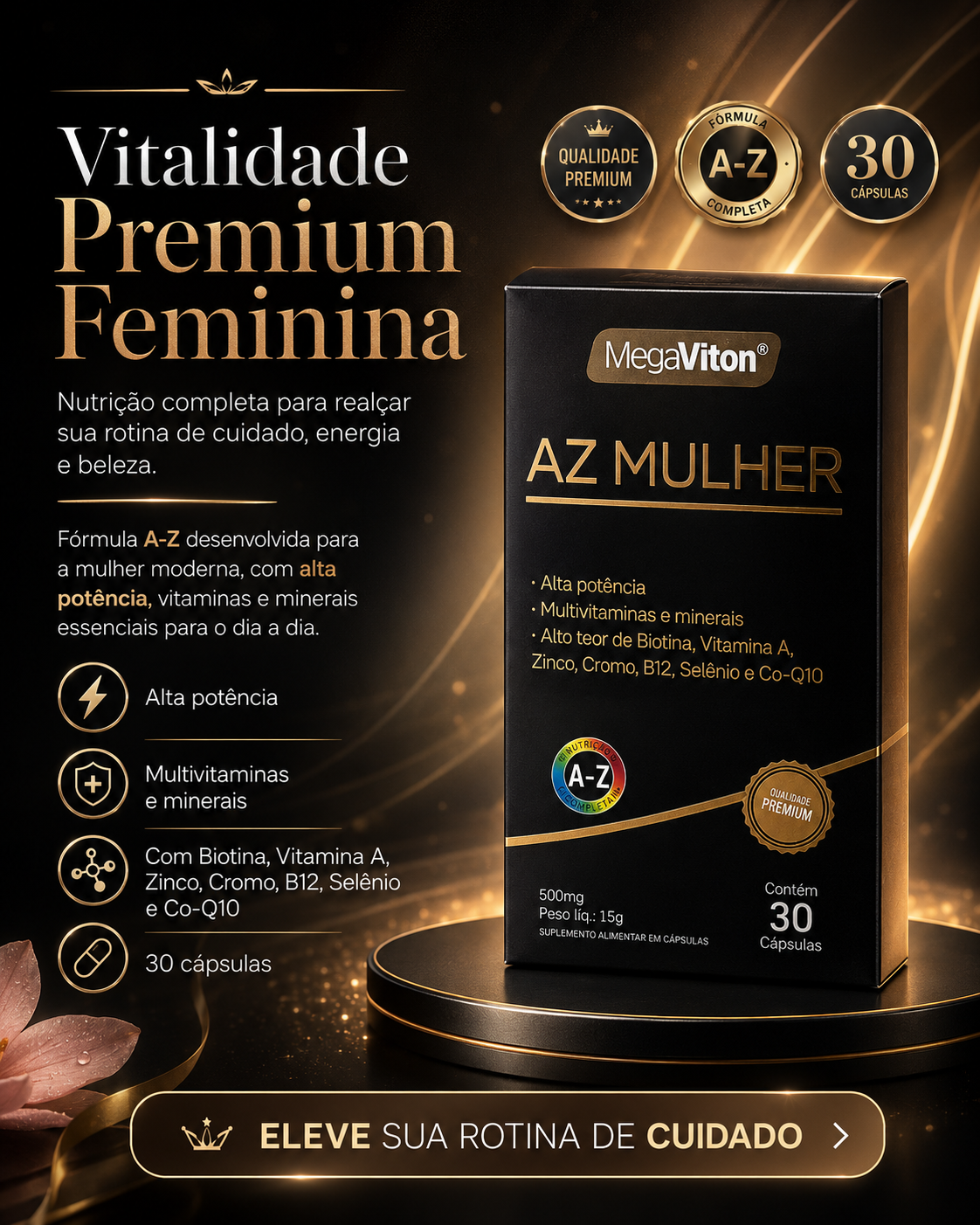 MEGAVITON AZ MULHER 500MG 30CAPS