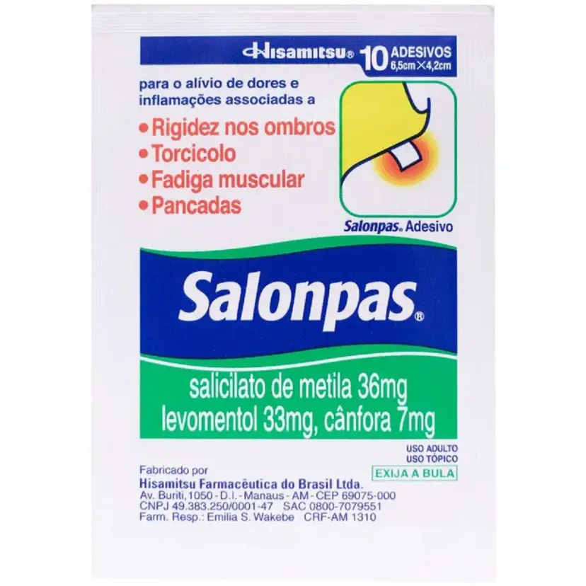 SALONPAS ADESIVO PEQ C/10UN