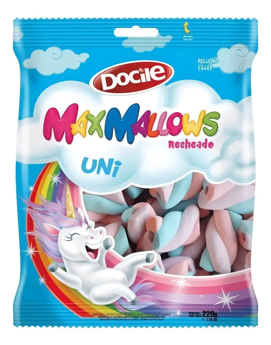MAXMALLOWS DOCILE 220G UNICORNIO