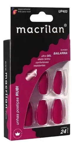 UNHAS POSTICAS MACRILAN BAILARINA RUBI