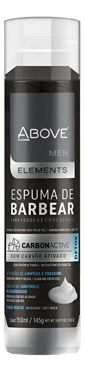 ESPUMA DE BARBEAR ABOVE CARVAO ATIVADO 150ML