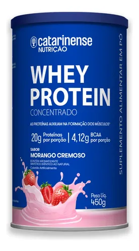 WHEY PROTEIN MORANGO 450G