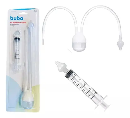 KIT ASPIRADOR NASAL BUBA - SUCCAO E SERINGA