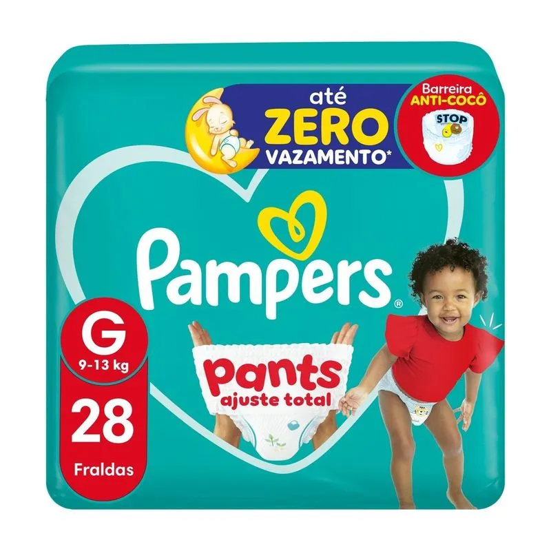FRALDA PAMPERS PANTS G 28UN