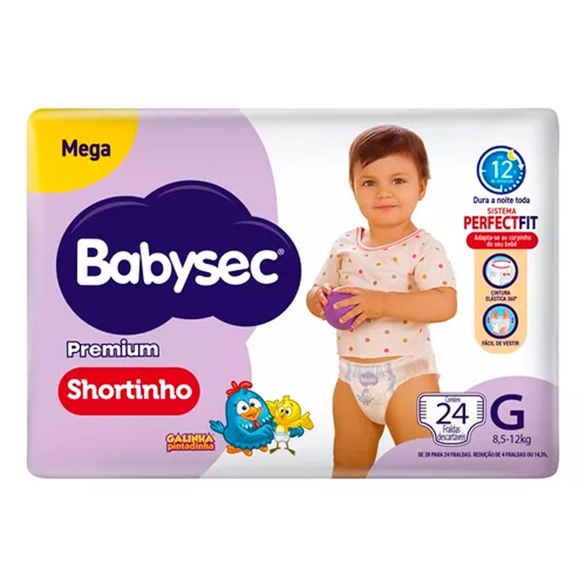 FRALDA BABYSEC PREMIUM SHORT G 24UN