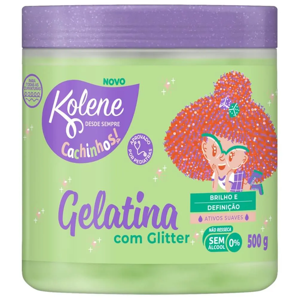 GELATINA KOLENE CACHINHOS C/ GLITTER 500G