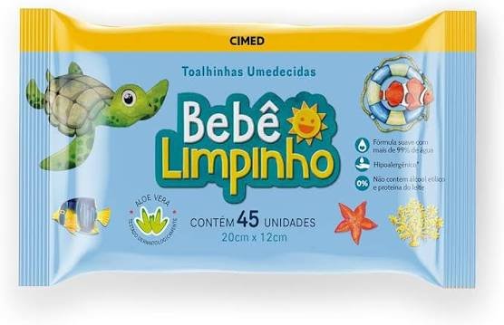 TOALHAS UMEDECIDAS BEBE LIMPINHO 45UN