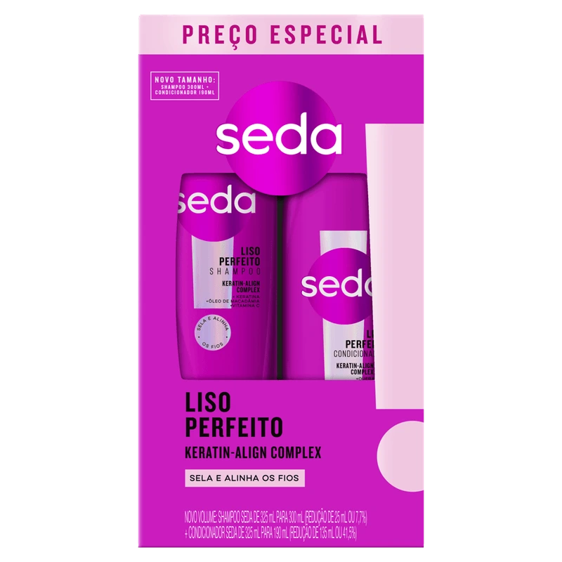 SH SEDA 300ML + CO LISO PERFEITO 190ML