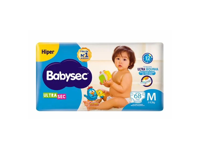 FRALDA BABYSEC HIPER M 68UN