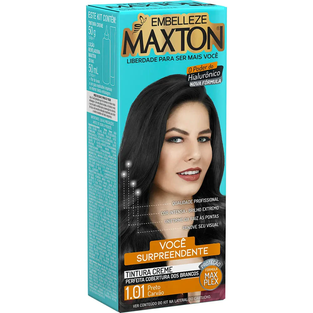 TINTA MAXTON 1.01 PRETO CARVAO