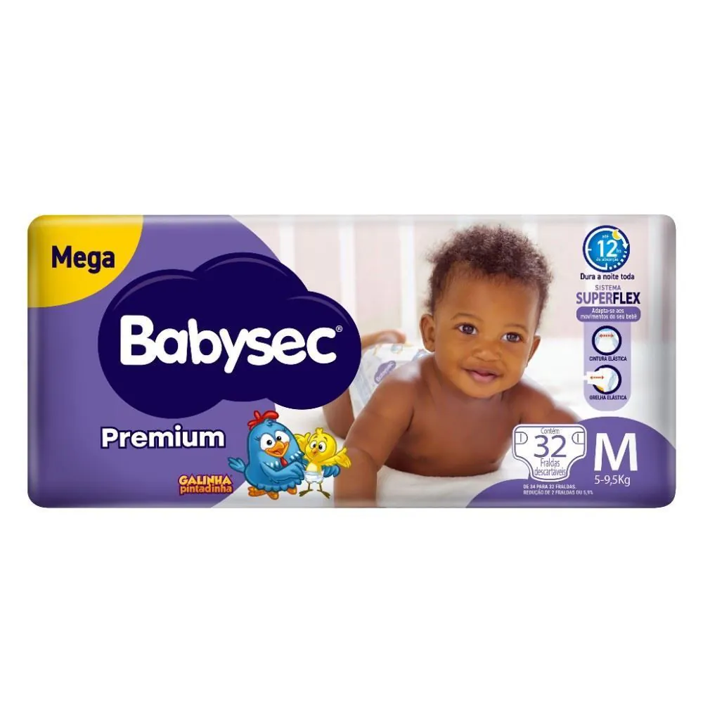 FRALDA BABYSEC PREMIUM M 32UN