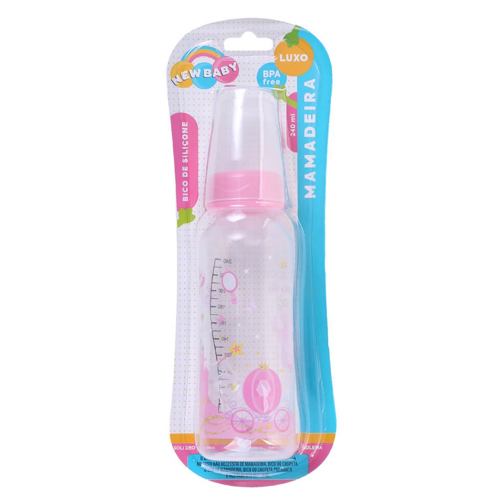 MAMADEIRA CLEAN REDONDO 240ML ROSA