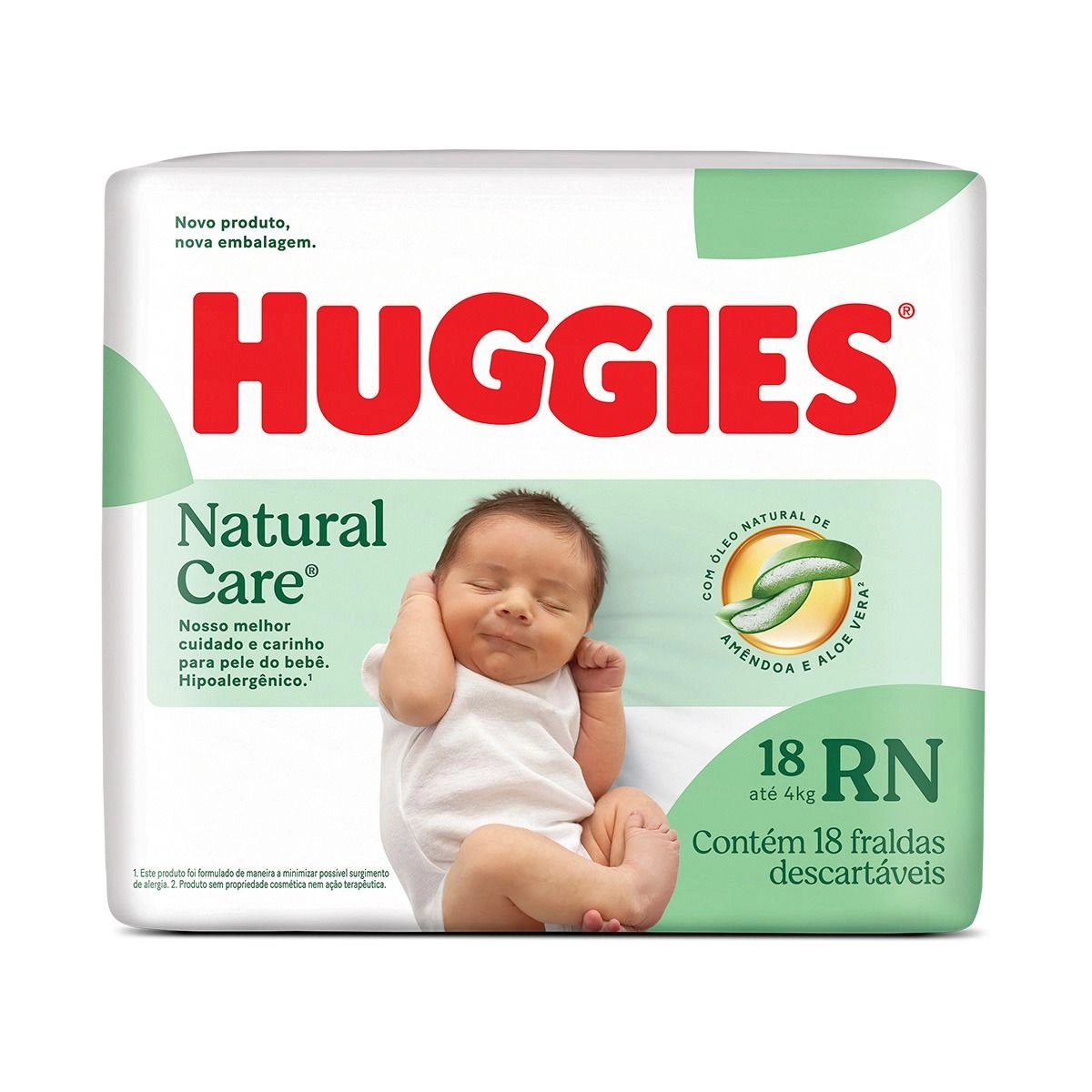 FRALDA HUGGIES NATUCARE RN 18UN