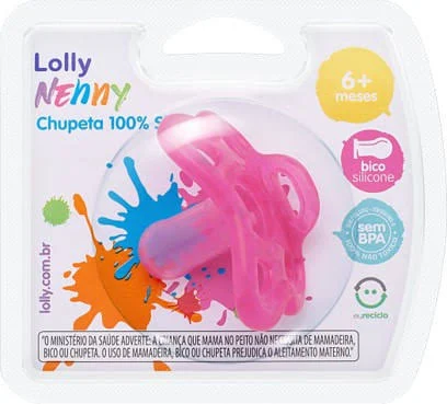 CHUPETA LOLLY SILICONE RED N2 ROSA