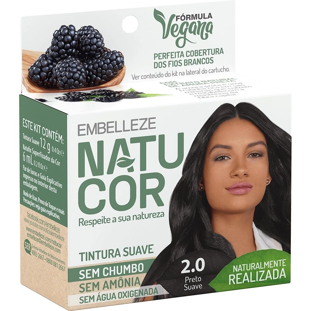 TINTA NATUCOR 2.0 PRETO SUAVE