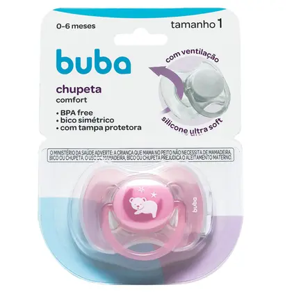CHUPETA BUBA TAM.1 URSINHO ROSA