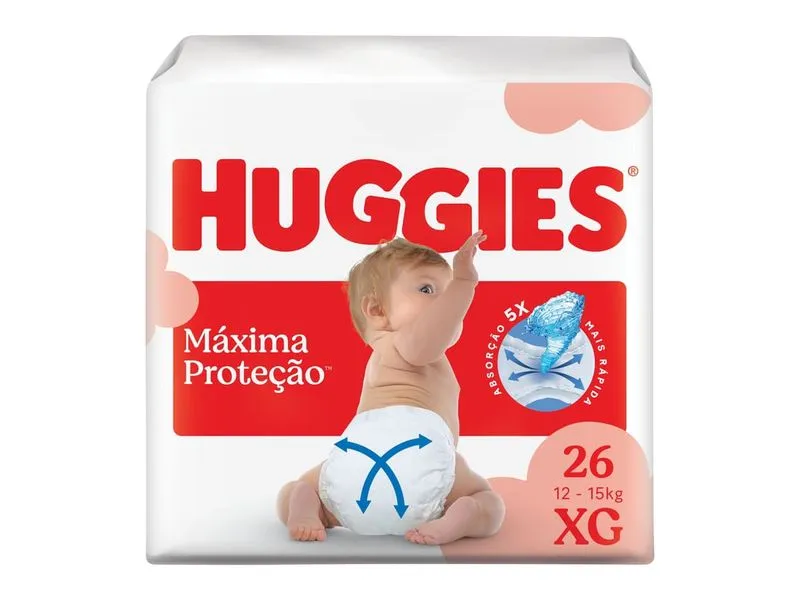 FRALDA HUGGIES S CARE XG 26UNI